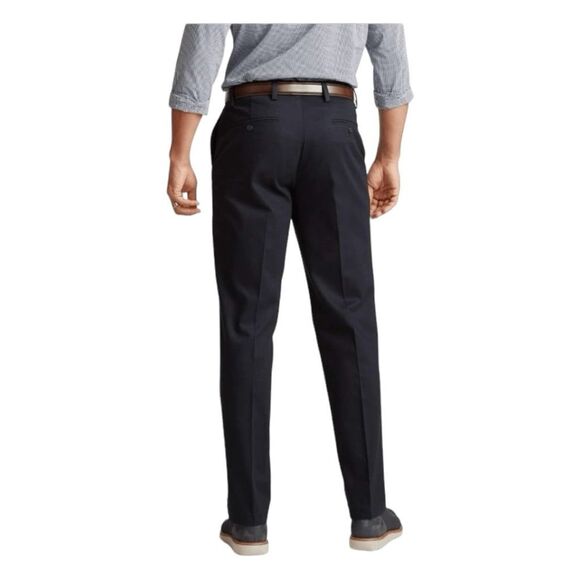 Dockers Classic Fit Signature Khaki Pants Navy Blue Polyester No Wrinkles 36 x 3 - Picture 2 of 8
